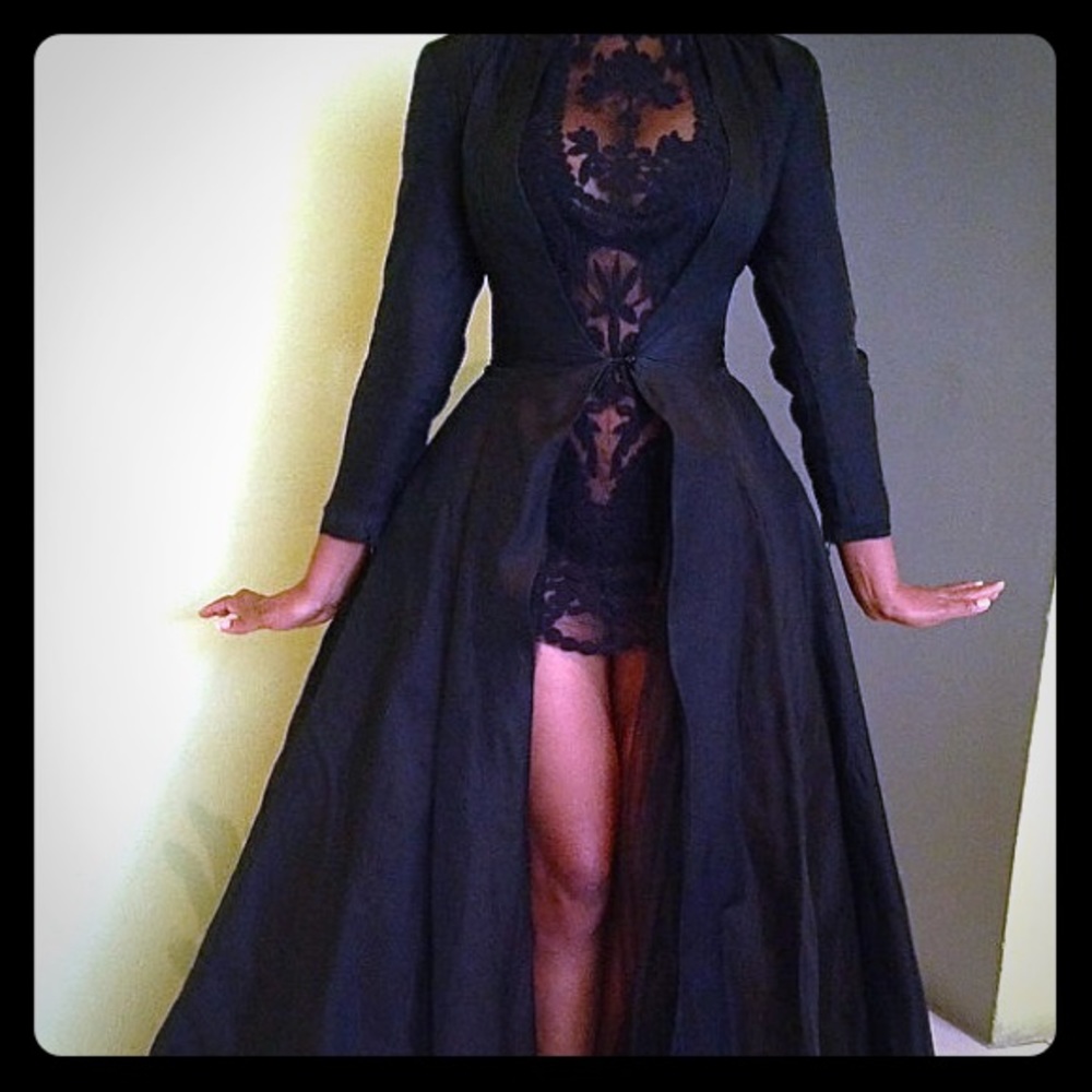 2 piece Lace Dress and Overcoat